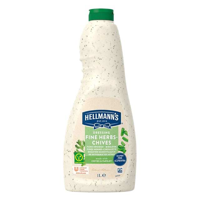 Hellmann’s Fine Herbs-Chives Dressing 1 lt - Ντύσε τις σαλάτες σου με το dressing που τους αξίζει!